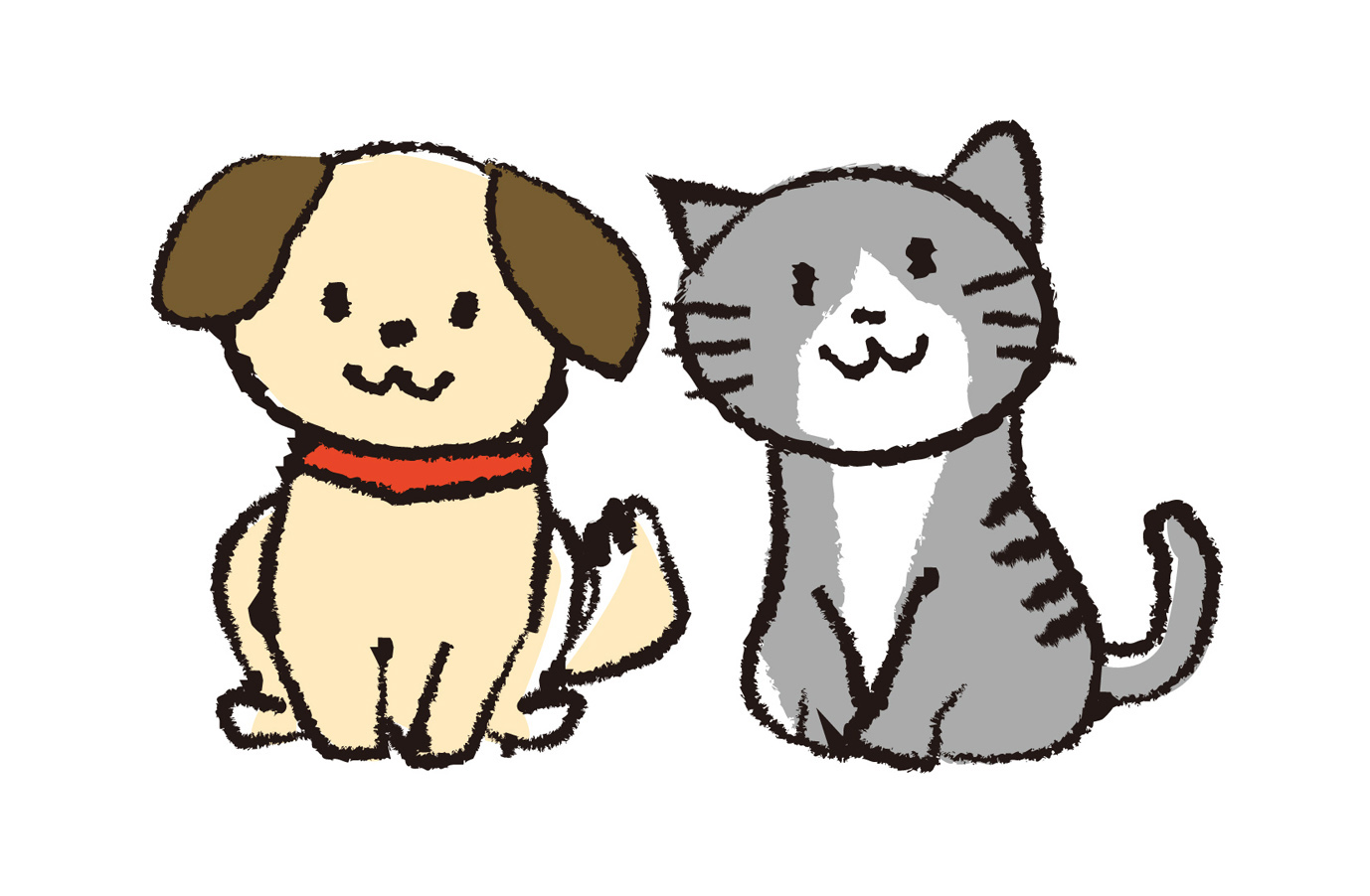 犬猫イラスト